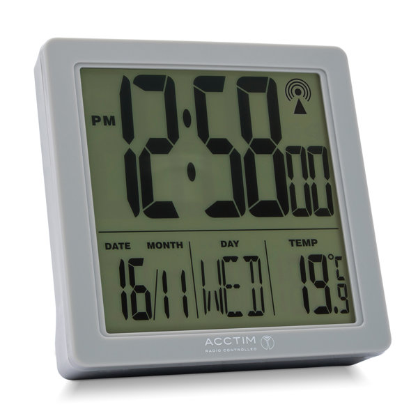 Acctim Digitally RadioControlled Alarm Tabletop Clock Wayfair.co.uk